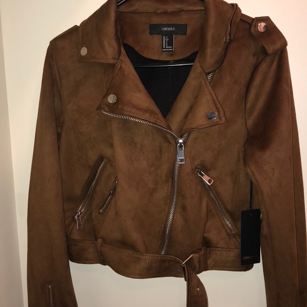 suede cross over jacket